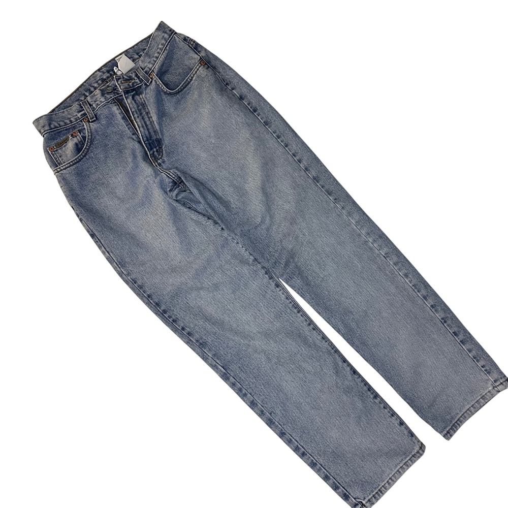 Vtg Calvin Klein Jeans Womens 8 Easy Fit Barrel Leg Blue Cotton Made in USA 90s